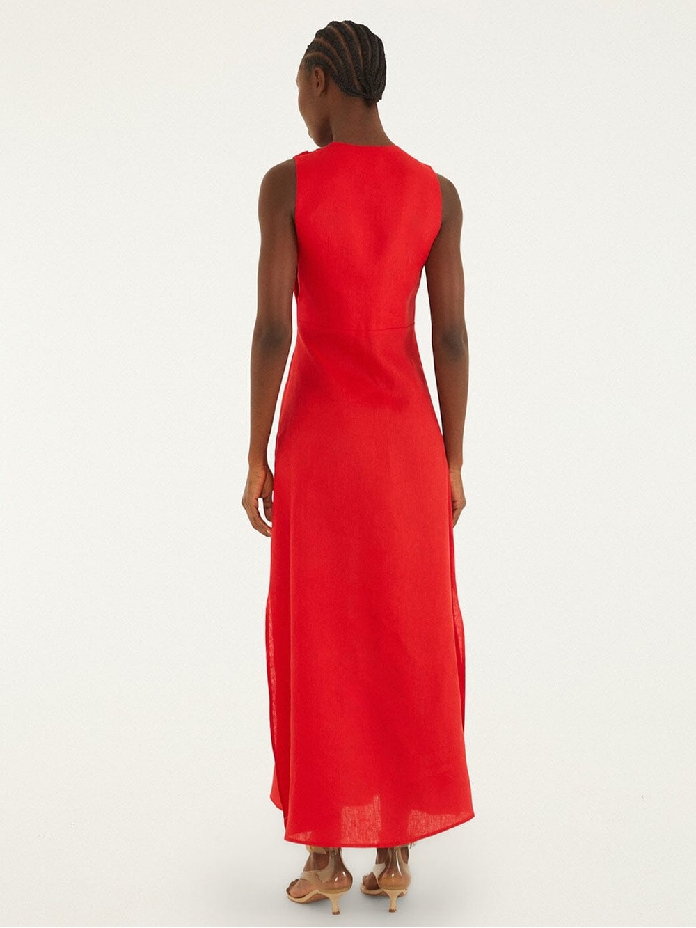 Farm Rio Red 3d Flower Maxi Dress - Picture 5 of 6